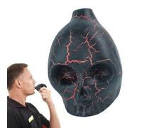 Aztec Death Whistle - Screaming Pipe, 1 Unit Tribal Instrument For Historical Usage, Ceramic Skull Vessel With Piercing Sound, Cultural Artifacts, Loud Shrill Device For Halloween, Terror And War