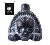 Aztec Death Whistle, Silbato Aztec Ape Man Skull 125 Decibels Real Screaming War Whistle Loudest Authentic Human Sounding Screams with Drawstring Bag for Halloween Day of the Dead