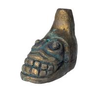 Aztec Death Whistle, Up To125+ Decibels Loud Real Screaming Aztec Death Whistle Loudest Authentic Human Authentic Human Ehecachichtli Sounding Screams War Whistle (Bronze)