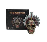 Aztec Death Whistle with Eerie Screaming Sound | Tribute to Mictlantecuhtli, God of The Underworld | Perfect for Halloween, Gothic Decor, and Spooky Accessories