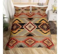 Aztec Duvet Cover Cot Size,American Southwest Print Comforter Cover for Kids Teens Adults Bedroom Decor,Geometric Line Pattern Bedding Set 1 Pillowcase,No Comforter