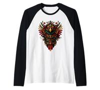 Aztec Eagle Feathered Serpent Mayan Mexican Mythology Raglan Baseball Tee