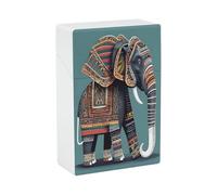 Aztec Elephant Pattern Cigarette Case Stylish Lightweight Pocket Holder Case for Smoke Waterproof Cigarette Dispenser Cigarettes Accessories for Outdoor Camping Hiking