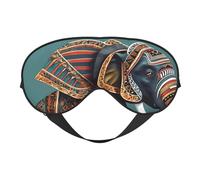 Aztec Elephant Pattern Print Eye Mask,Silk-Like Sleep Mask,Night Sleeping Mask for Men Women,for Sleep Relaxation