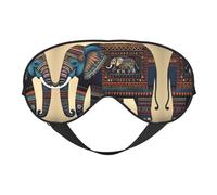 Aztec Elephant Print Sleep Mask Silk-Like Eye Mask Sleeping Eye Mask For Women Men For Travel Sleep Relaxation