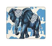 Aztec Elephant Printed Gaming Mouse Pad 10.3x8.3 Inches, Non-Slip Rubber Base Laptop Mousepad Desk Mat with Stitched Edges for Gamer, Office, Home