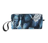 Aztec Elephant Printed Travel Makeup Bag Portable Cosmetic Bag Makeup Case Toiletry Handbag Organiser for Women