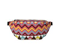 Aztec Ethnic Chest Crossbody Bag Lightweight Sling Pack with Adjustable Strap for Travel Hiking Cycling Shopping