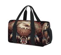Aztec Ethnic Eagles Sport Duffel Bags for Kids Girls Boys Women Men Overnight Weekender Travel Bag Tote Carry Gym Casual Duffel Bags