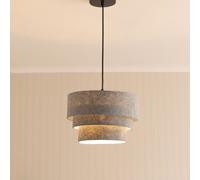 Aztec Felt Three Tier Drop Easy Fit Ceiling Pendant Light Lamp Shade ValueLights Grey One Size