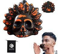 Aztec Ghost Whistle Bronze Ware Demon Skull Whistle Authentic Human Sounding Screams 125 db Authentic Aztec Bagpipes for Collectible Day of the Dead Gifts for Men Women Who Have It All
