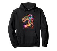Aztec God Quetzalcoatl Feathered Serpent Mexican Mythology Pullover Hoodie