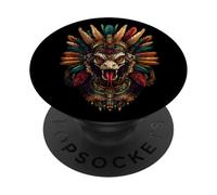 Aztec God Quetzalcoatl Mexican Mythology Feathered Serpent PopSockets Adhesive PopGrip