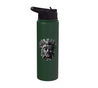Aztec God Quetzalcoatl Mexican Mythology Feathered Serpent Stainless Steel Insulated Water Bottle