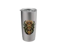 Aztec God Toltec Inca Artwork Mayan Native Mexican Pride Stainless Steel Insulated Tumbler