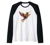 Aztec God Toltec Inca Mayan Quetzalcoatl Humming Bird Raglan Baseball Tee