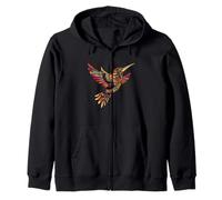 Aztec God Toltec Inca Mayan Quetzalcoatl Humming Bird Zip Hoodie