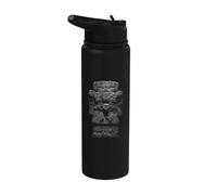 Aztec Goddess Coatlicue Statue Ancient Mexico Mythology Art Stainless Steel Insulated Water Bottle