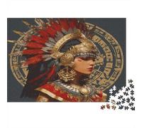 Aztec Goddess Jigsaw Puzzles for Adults 1000 Piece Aztec Civilization Jigsaw Puzzle Challenging And Brainteasing Multi Colour Therapeutic Fun Home Decoration Educational Games 1000pcs (75x50cm)