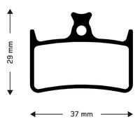 Aztec Hope E4 Sintered Disc Brake Pads in Silver one size