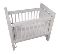 Aztec Imports, Inc. Dolls House Miniature Nursery Baby Furniture White Wooden Drop Side Cot Crib