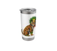 Aztec Jaguar God Mayan Warrior Mexican Mythology Stainless Steel Insulated Tumbler