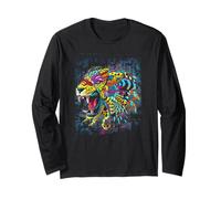 Aztec Jaguar Warrior Mexican Heritage Quetzalcoatl Mayan Long Sleeve T-Shirt