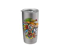 Aztec Jaguar Warrior Skull Mask Ancient Mayan Warrior Stainless Steel Insulated Tumbler