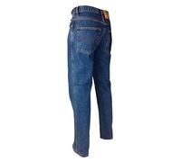 AZTEC JEANS Hard Wearing Tough Mens Work Jeans Sizes 28-40, Inside Leg 27 29, 31, 33 Blue Stone Wash Black Bleach Wash