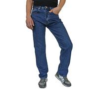 AZTEC JEANS Mens Regular Fit Jeans 100% Cotton W 28 - 60 Leg 27 29 31 33 Blue Stone Wash Black Bleach Wash Hard Tough Wearing Work Comfort Pants Bottoms Zip Fly Casual Plain Trousers