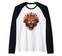 Aztec Lion Mayan Quetzalcoatl Mexican Mythology Toltec Inca Raglan Baseball Tee