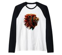 Aztec Lion Toltec Inca Mayan Mexican Mythology Quetzalcoatl Raglan Baseball Tee