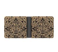 Aztec Maya Calendar Novelty Billfold Wallet Funny Wallets Bill Coin Card Holder Funny Pouch Purse for Men Women