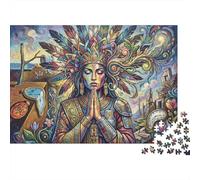 Aztec Maya Fusion Art 1000 Piece Jigsaw Puzzle,Premium Cardboard,Educational Toy,Whimsical Challenge,Great Gifts,Home Wall Decor,Adults & Kids 14+,Stress Relief 70x50cm