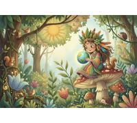 Aztec Maya Little Princess 1000 Piece Wooden Jigsaw Puzzle,Home Wall Decor,Great Gifts,Educational Toy,Impossible Challenge,Wood,Adults & Kids 14+,Stress Relief (75x50cm)