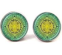 Aztec Mayan calendag Charm Cufflinks,Mayan Calendar Jewelry Aztec Calendar Jewelry Aztec Jewelry Mayan Jewelry Gift