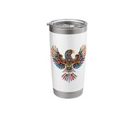 Aztec Mayan Eagle Mexican Mythology Native Mexican Pride Stainless Steel Insulated Tumbler