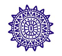 Aztec Mayan Totem of Sun Maya inca Tribal Symbol Lettering Decals 42x42.4cm Tattoo Culture DarkBlue