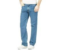 Aztec Mens Heavy Duty Jeans Regular Fit 100% Cotton 5 Pocket Jean with Zip Fly Color Black, Stone Wash Blue & Bleech Wash Waist 30''-40 '' Straight Leg Jeans