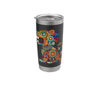 Aztec Mexican Jaguar Ancient Civilization Indigenous Art Stainless Steel Insulated Tumbler