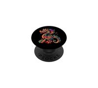 Aztec Mexican Mythology Dragon Feathered Serpent Artwork PopSockets Adhesive PopGrip