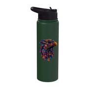 Aztec Mexican Mythology Native Mexican Pride Eagle Mayan Stainless Steel Insulated Water Bottle