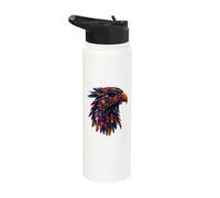 Aztec Mexican Mythology Native Mexican Pride Eagle Mayan Stainless Steel Insulated Water Bottle