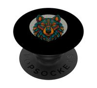 Aztec Mexican Wolf Ancient Mesoamerican Mythology Art PopSockets Adhesive PopGrip