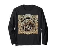 Aztec Mexico Jaguar Aztec Mythology Symbol Long Sleeve T-Shirt