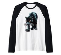 Aztec Mexico Maya Panther Design Raglan Baseball Tee
