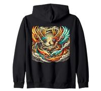 Aztec Mexico Quetzalcoatl and Huitzilopochtli Zip Hoodie