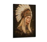 Aztec Mythology Art Poster Coyolxauhqui Goddess of The Moon 3 Artworks Canvas Poster Wall Art Prints Home Modern Decor 20x30inch(50x75cm)