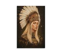 Aztec Mythology Art Poster Coyolxauhqui Goddess of The Moon 3 Wall Art Picture Painting Poster Canvas Print Posters Artworks Room Decor 12x18inch(30x45cm)