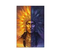 Aztec Mythology Art Poster Tonatiuh God of The Fifth Sun 1 Posters Art Print Wall Photo Paint Poster Hanging Picture Family Decor 12x18inch(30x45cm)